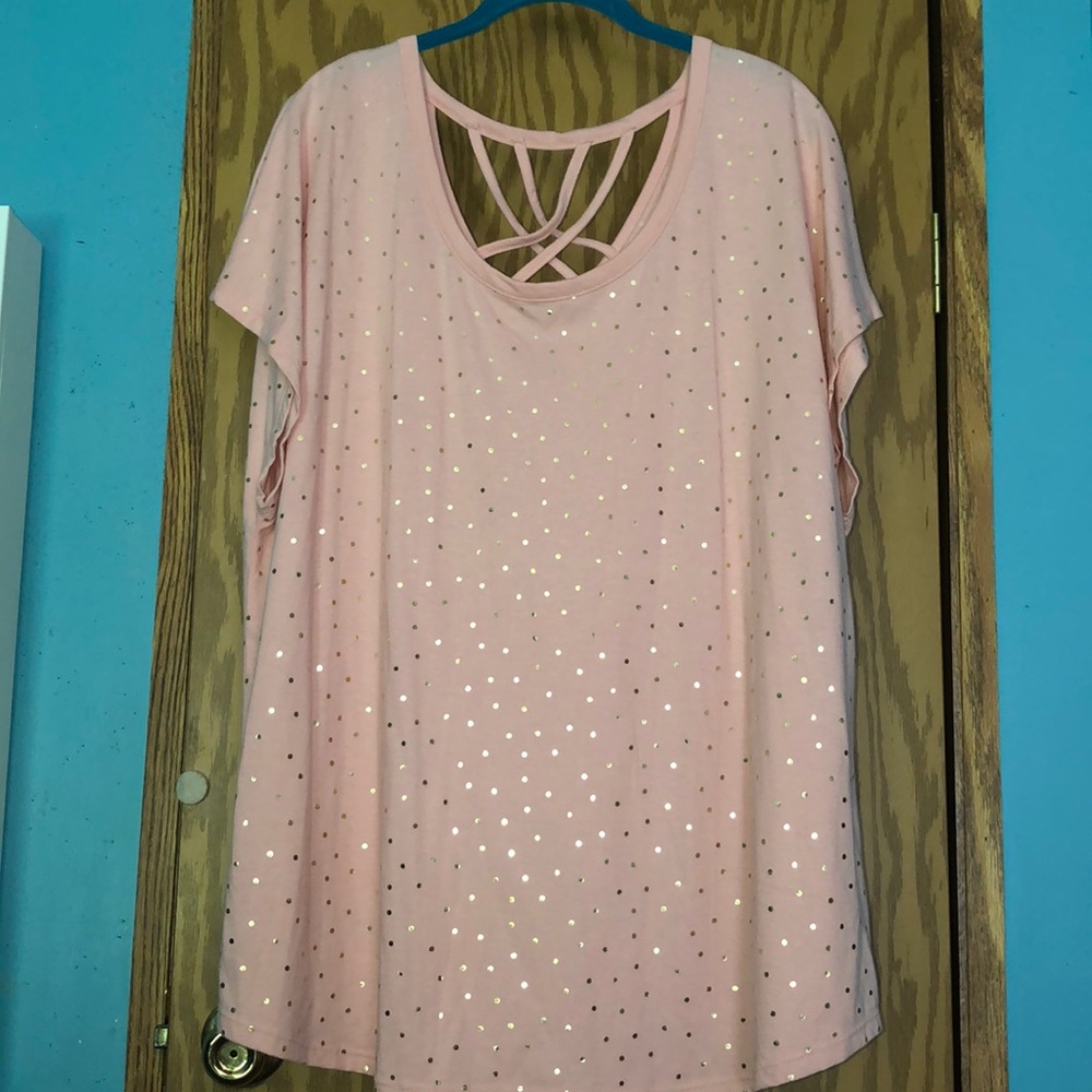 Lane Bryant polka-dot graphic shirt size 22/24